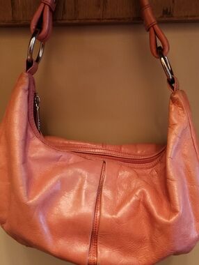 HOBO Intetnational Women's Soft Leather Pink Hobo Shouldet Bag
